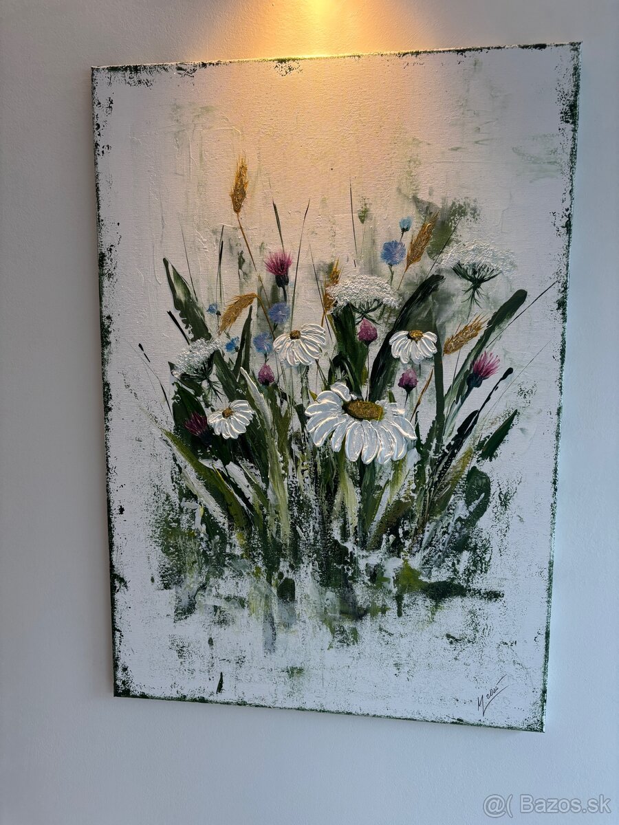 Obraz abstrakt lúčne kvety - 3