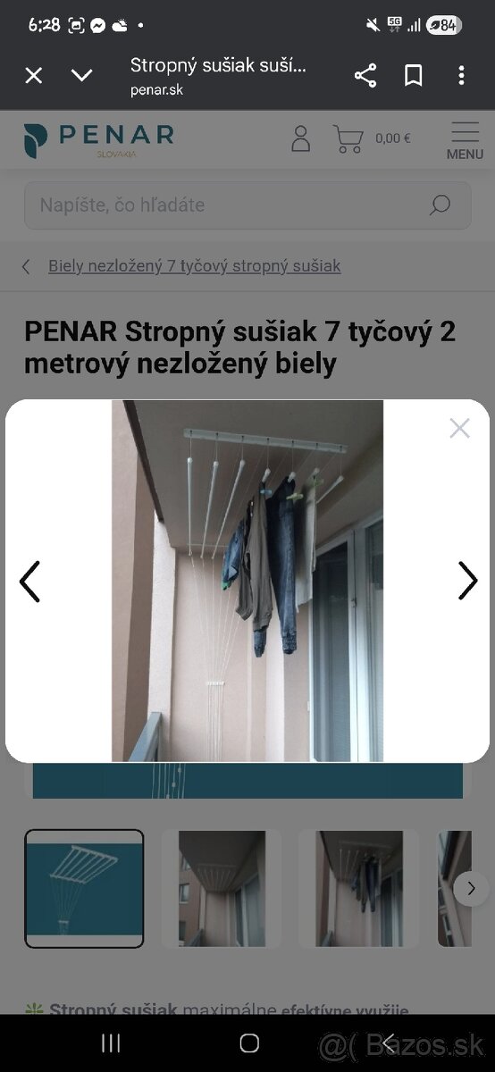 Stropný sušiak na prádlo 7 tyčový NOVÝ - 3