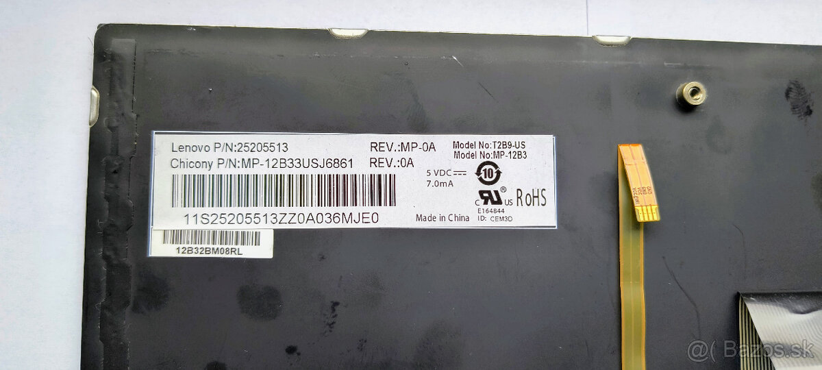 Klávesnica Lenovo T2B9-US / Podsvietená - 3