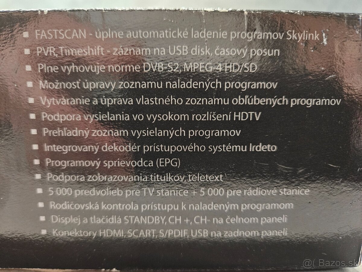 HDTV Satelitný prijímač TF-S3000RHD - 3