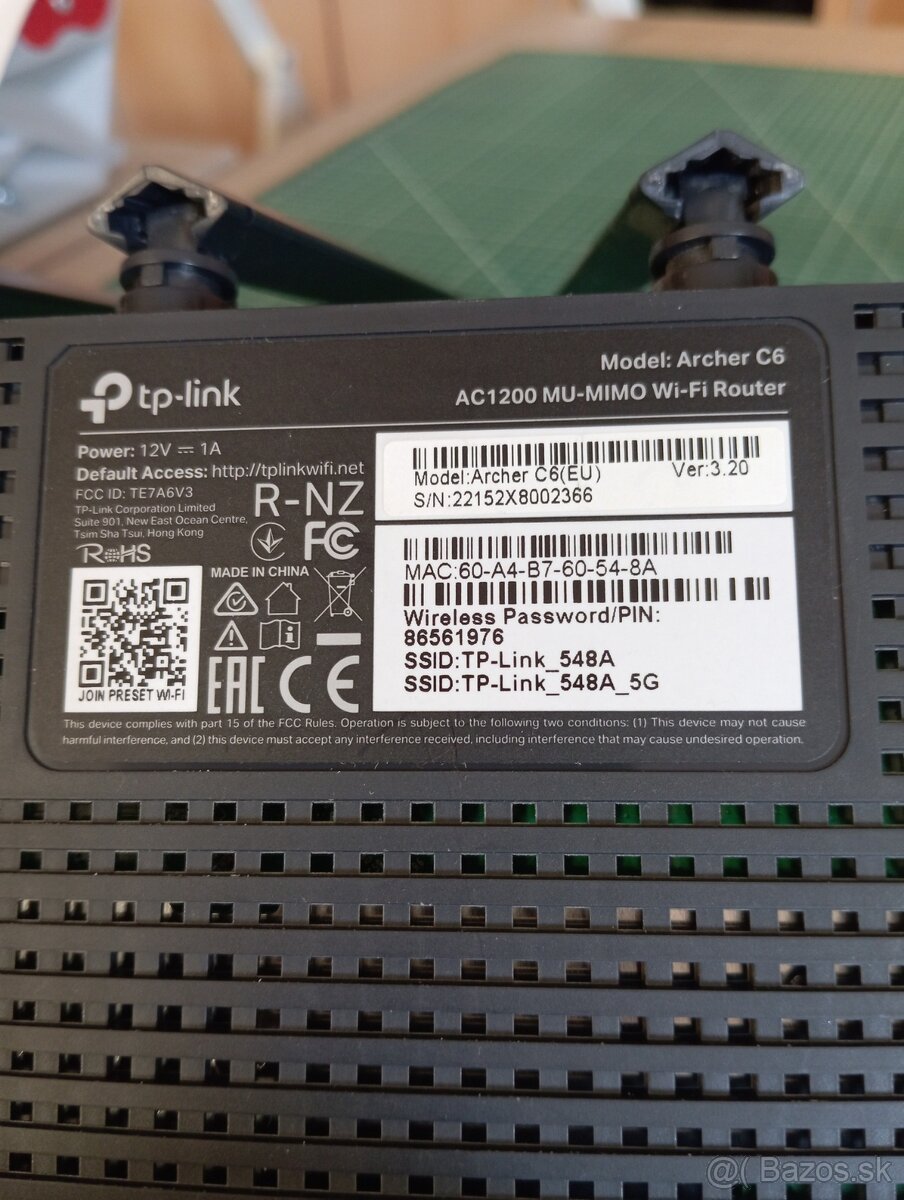 TP-Link Archer C6 AC1200 Wi-Fi router (v3.2) - 3