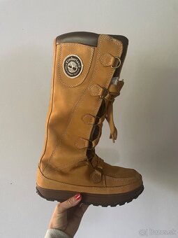 Timberland vysoké teple topanky č 39,5 - 3