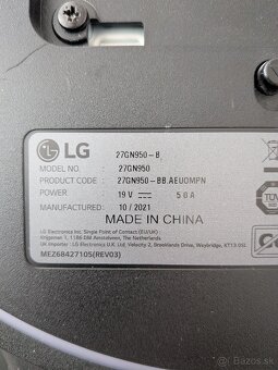 27" LG UltraGear 27GP950-B / 4K 160hz Gsync - 3