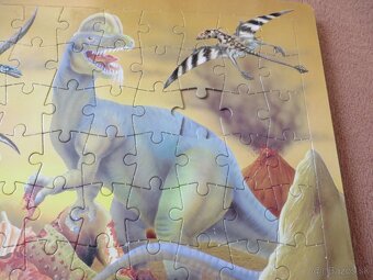 Veľká knižka Puzzle s dinosaurami - formát A4 + zošit + puzz - 3