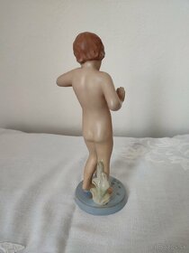 Royal dux porcelánová soška dieťa s kačkou - 3