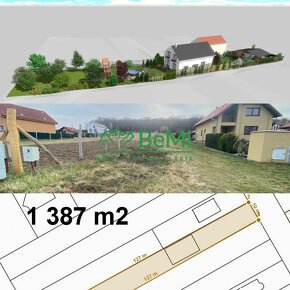 Pozemok (1 387 m2)  Zbehy stavebné povolenie + projekt , pod - 3