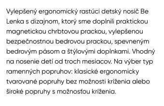 BeLenka nosic od 3mesiacov do 3 rokov - 3