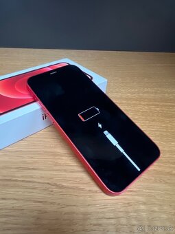 Predám iPhone 12 MINI 64GB, RED, TOP stav, VOLNY, 85% - 3