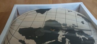 Drevené hodiny zemeguľa mapa sveta - 3
