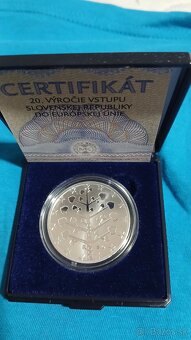 Sada zlatej a striebornej medaily 20.výročie vstupu SR do EÚ - 3