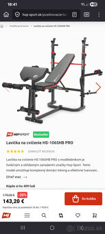 Lavička na cvičenie HS-1065HB PRO - 3