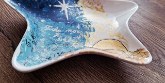 Ručne maľovaná porcelánová tácka s textom - 3