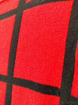 mini šaty červená kocka - 3