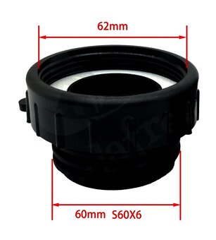 redukcia na IBC ventil na jemný závit 62mm/60x6 hrubý - 3