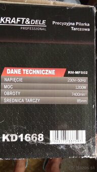 Kraft&Dele KD1668, Kotoučová pila 1200 W - 3