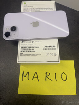 Fialovy iPhone 14 128GB top stav - 3