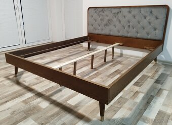 drevena manzelska postel 160x200x38 cm bez matraca - 3