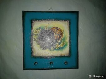 Retro obrazy, vešiak vintage - 3