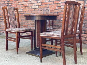 Art deco set 4 stoličky + stôl - 3
