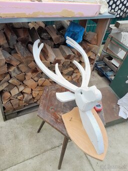 Predám dreveného jeleňa trofej - 3