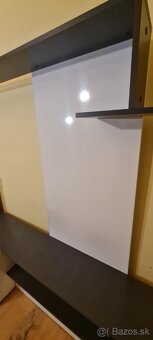 Predám obývaciu stenu biela lesklá - 3