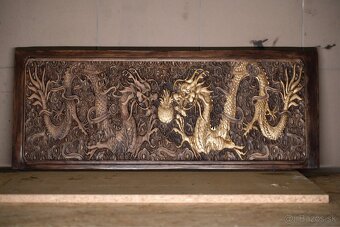 Drevený obraz – Zlatý drak - 3