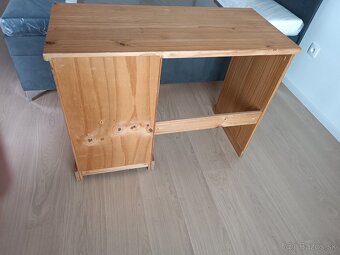 Písací stolík, masívne drevo - 3
