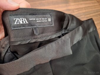 Zara čierne elegantné nohavice vel.Xs - 3