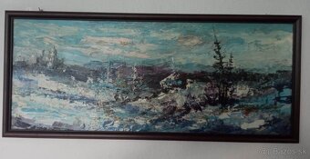 3 obrazy ročné obdobia-autor Daniš, technika olej - 3