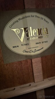 Elektroakustická gitara Valencia VC704CE Natural - 3