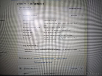 HP i5-1135G7, 16GB RAM, 240GB SSD, 15,6" - 3