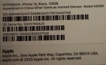 Apple iPhone 15 Black 128GB - 3