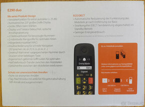 Nový bezdrôtový telefón Gigaset E290 Duo (2 slúchadlá) - 3
