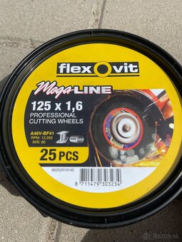 Rezné kotúče Flexovit 125x1,6mm - 3