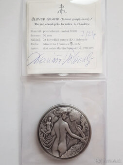 Postriebrená medaila Človek grafik / Zo slovenských hradov - 3