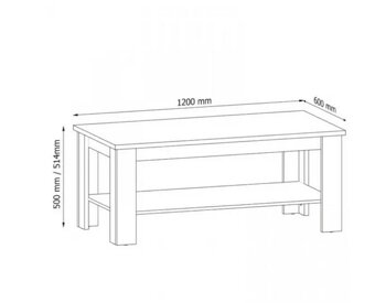 konferenčny stolik dub artisan+biela 120x60cm 75eur - 3