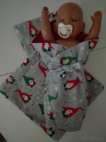 Deka s vankúšom a zavinovačky pre bábiky - 3