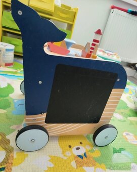 Small foot Drevené chodítko Veľryba - 3