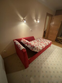 Polohovacia pružinová posteľ - červená - 3