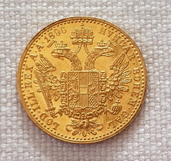 Zlatý dukát Franz Jozef I., 1896, TOP stav, NGC MS65 - 3