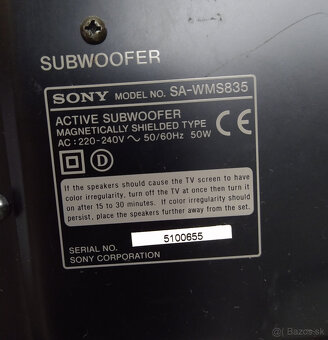Sony Subwoofer - Sa Wms835 - 3