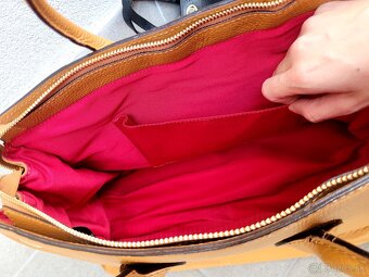 Dámska kožená biznis camel kabelka BAGGER - 3