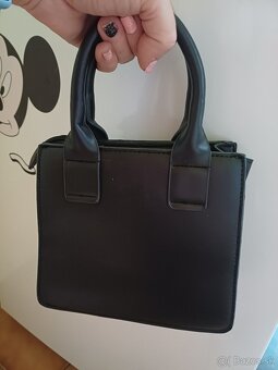 Čierna kožená kabelka-NOVÁ - 3