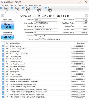 Sabrent Rocket 4 Plus 2TB, M.2 2280, NVMe (nepoužité) - 3