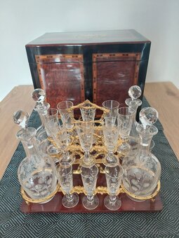 Likérová súprava,Boulle,19.stor. likérnik 2 tuja - 3
