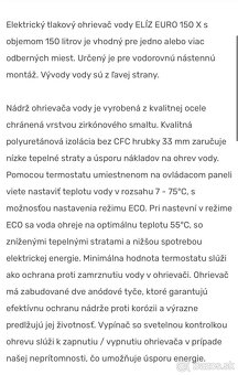 Ohrievač vody ELIZ EURO 150X - 3