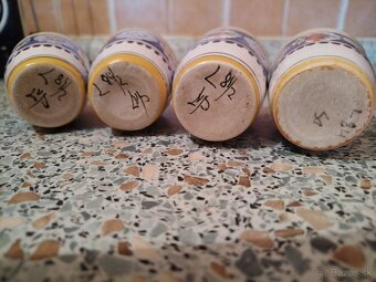 Modranska keramika original - sudok na vino + pohariky - 3