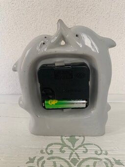 Biele porcelánové hodiny Quartz - 3