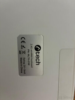 Predám bielu bezdrôtovú klávesnicu C-TECH WLTK-01 - 3