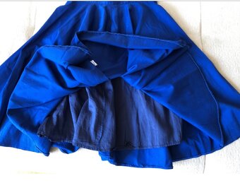 Kráľovsky modrá bavlnená sukňa Reparáda, XS/S, 33 E - 3